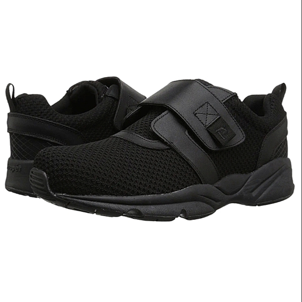 New w/o Box Propet' Stability X Strap Black Men's Mesh Sneakers